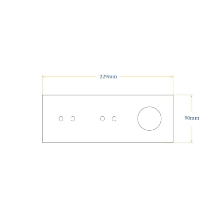 Donel Рамка тройная на 2+2 тумблера + розетка, тип C/D, белый, серия N96 Superfine, DTFLA3220WH