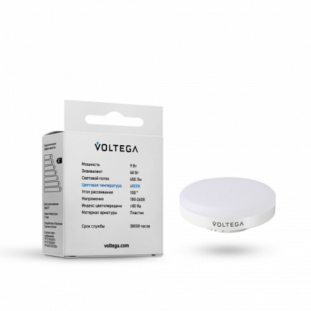 Лампа светодиодная Voltega GX53 9W GX53 9Вт 4000K 7773