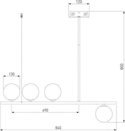 Подвесной светильник 70136/4 белый Eurosvet Fredo
