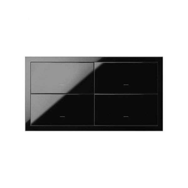 Simon 100 Черный глянец Рамка универсальная на 2 поста