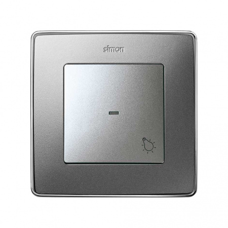 Simon 82 Detail Алюминий Клавиша с пиктограммой "свет"