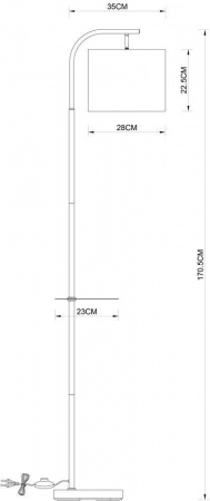 Торшер Arte Lamp Connor A4053PN-1BK