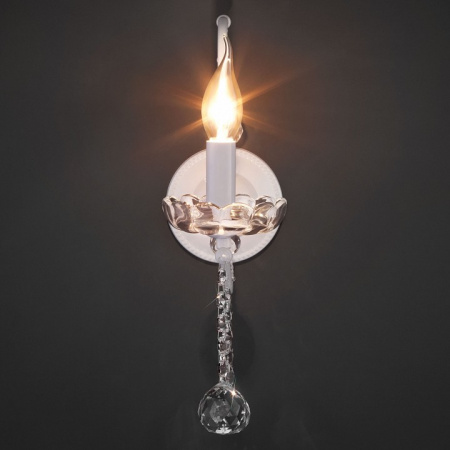 Хрустальное бра 10107/1 белый Eurosvet Brezza