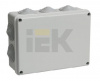 IEK Коробка КМ41243 распаячная для о/п 190х140х70 мм IP44 (RAL7035, 10 гермовводов)