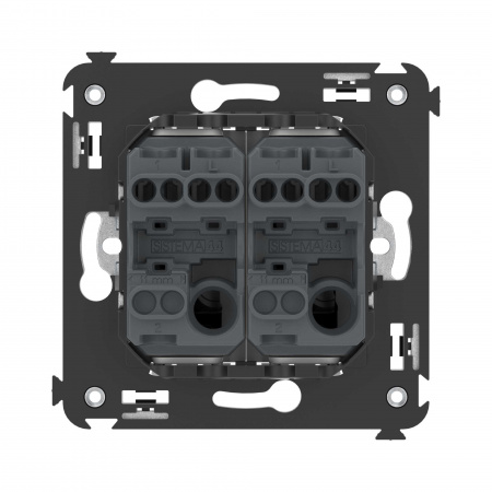 DKC Avanti Черный квадрат Кнопка двухклавишная