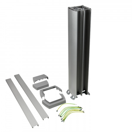 Legrand Snap-On мини-колонна алюминиевая с крышкой из алюминия 4 секции, высота 0,68 метра, цвет алюминий