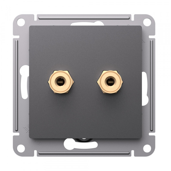 Systeme Electric AtlasDesign Базальт Розетка Аудио двойная Systeme Electric AtlasDesign Базальт Розетка Аудио двойная