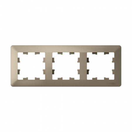 Systeme Electric AtlasDesign Air Шампань/дымчатый черный Рамка 3-ая