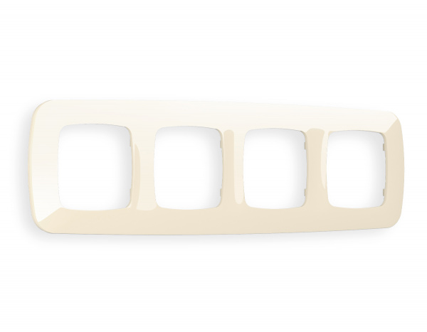 Рамка OMEGA Ecta (Бежевый глянец) 4-ая OF140304