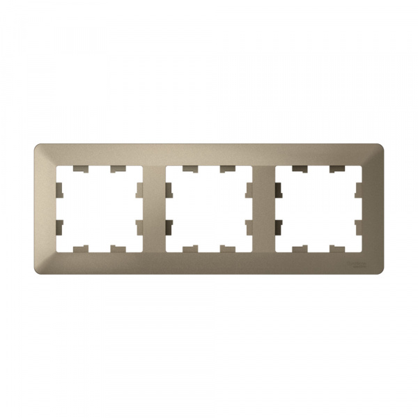 Systeme Electric AtlasDesign Air Шампань/дымчатый черный Рамка 3-ая