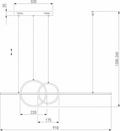 Подвесной светильник 90265/1 черный Eurosvet Twin