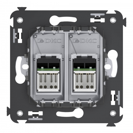 DKC Avanti Закаленная сталь Компьютерная розетка RJ-45 двойная  категория 6