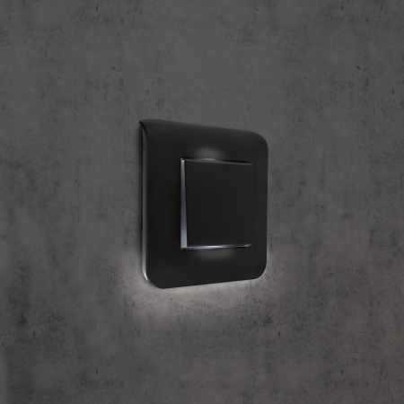 Legrand Mosaic Матовый черный Переключатель на 2 направления, программа, 2 модуля, 10 AX