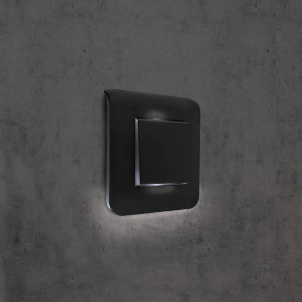 Legrand Mosaic Матовый черный Переключатель на 2 направления, программа, 2 модуля, 10 AX