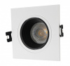 DK3071-WH+BK Встраиваемый светильник, IP 20, 10 Вт, GU5.3, LED, белый/черный, пластик