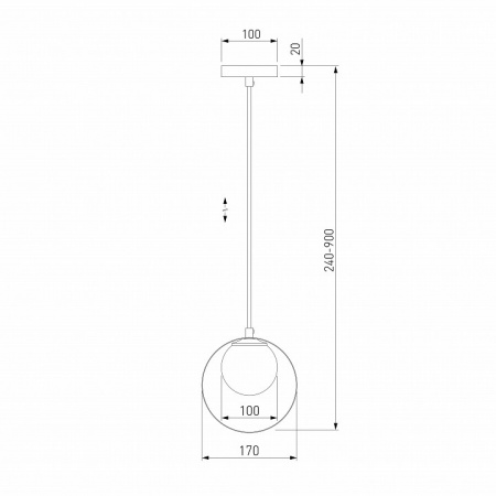 Подвесной светильник 50205/1 черный / бронза Eurosvet Dublin