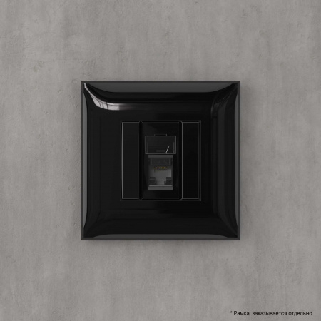 DKC Avanti Черный квадрат Компьютерная розетка RJ-45 один  категория  6А