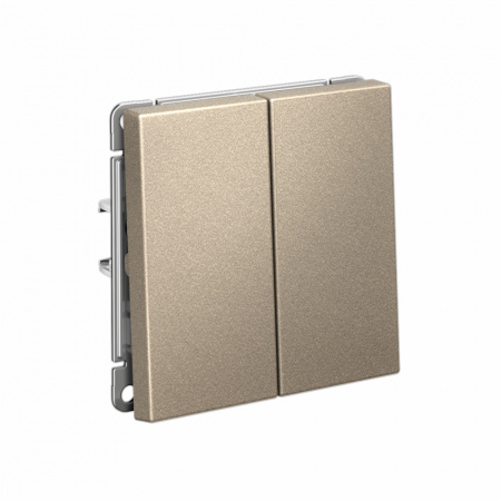 Systeme Electric ArtGallery Шампань Переключатель 2-клавишный, сх.6/2, 10АХ, механизм