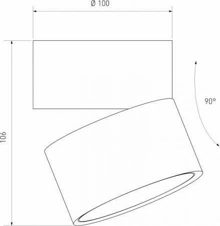 Накладной светодиодный светильник DLR031 15W 3000K черный матовый DLR031 Elektrostandard Klips a063937