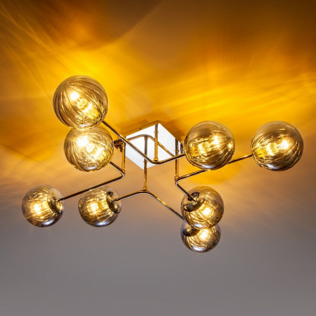 Потолочный светильник с плафонами 30140/8 хром Eurosvet Evita