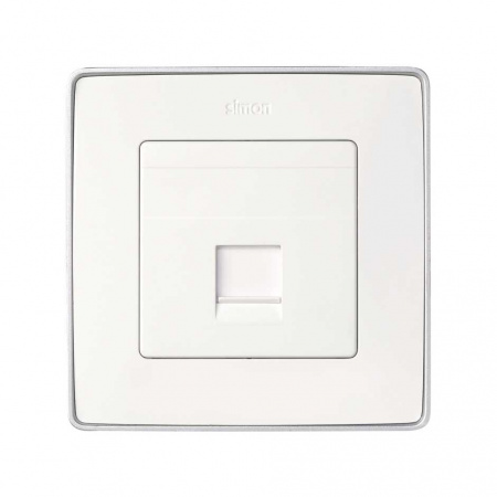Simon 75 Мех Белый Адаптер на 1 место RJ-45 АМР