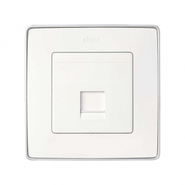 Simon 75 Мех Белый Адаптер на 1 место RJ-45 АМР