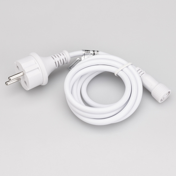 Arlight Шнур питания ARD-CLASSIC-ICEFALL-1.5M White (230V) (Ardecoled, Закрытый)