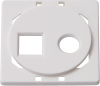 Donel Лицевая панель для комбинированной розетки TV + RJ45, белый, серия N96 Collect, DTP88933