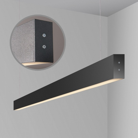 Линейный светодиодный подвесной двусторонний светильник 103см 40Вт 6500К черная шагрень 101-200-40-103 Elektrostandard Grand a042944