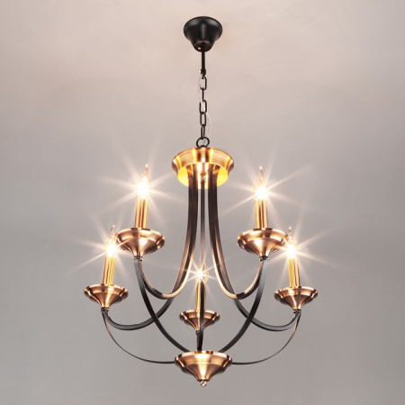 Подвесная люстра в стиле лофт 60098/5 черный Eurosvet Lazzaro