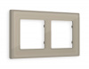 Рамка ALFA Arctic (Серо-бежевый Стекло органическое) 2-ая AF580362