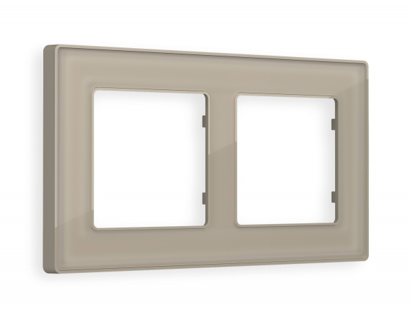 Рамка ALFA Arctic (Серо-бежевый Стекло органическое) 2-ая AF580362