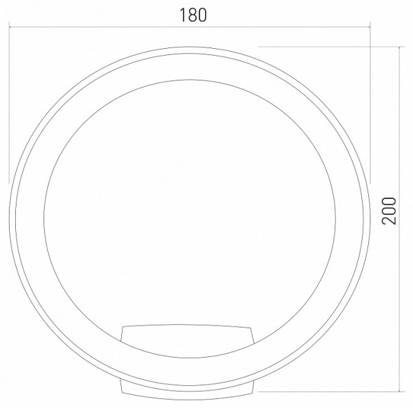 Уличный настенный светодиодный светильник Ring IP54 1710 TECHNO LED черный Elektrostandard Ring a054933