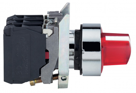 Schneider Electric XB4 Переключатель 22мм 24В красный с подсветкой