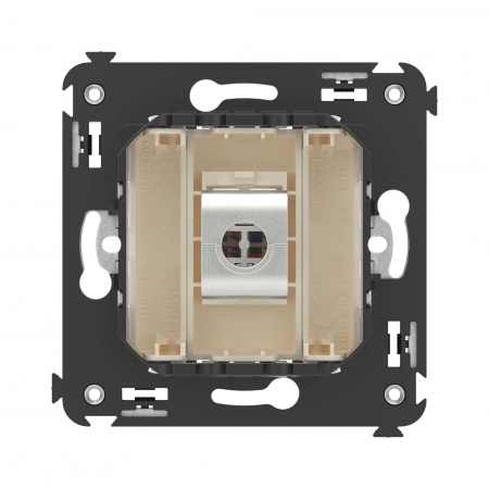 DKC Avanti Компьютерная розетка RJ-45 без шторки в стену, кат.5e одинарная экранированная, Ванильная дымка
