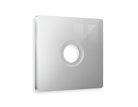 Лицевая панель ALFA (Серебро глянец) для TV розетки QUANT AP4130