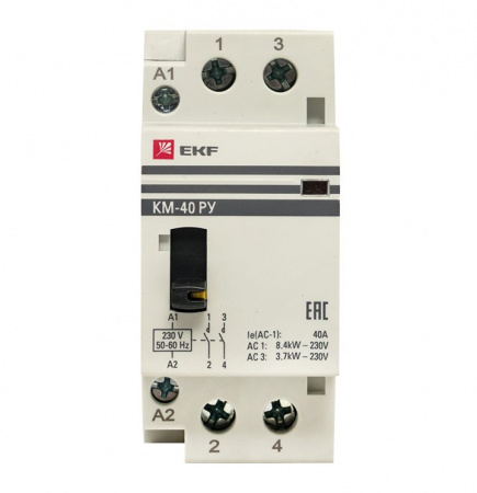 EKF PROxima Контактор модульный КМ РУ 40А 2NO (2 мод.)