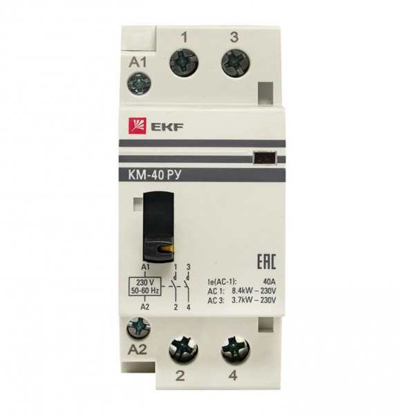 EKF PROxima Контактор модульный КМ РУ 63А 1NO+1NC (2 мод.)