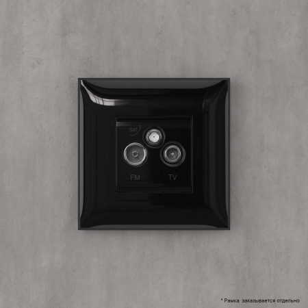 DKC Avanti Черный квадрат Розетка TV-FM-SAT