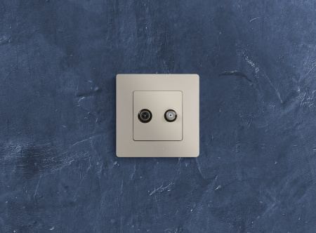 Legrand Etika Слоновая кость Розетка TV/SAT 2-х кабельная