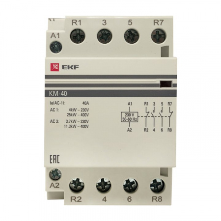 EKF PROxima Контактор модульный КМ 40А 2NО+2NC (3 мод.)