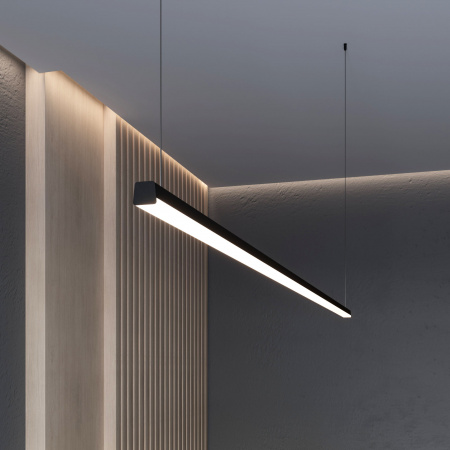 Arlight Профиль с экраном LINE-D-3734-2000 TETRA BLACK+OPAL (Алюминий)