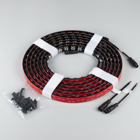 Arlight Лента герметичная FLT-PS-A42-BLACK-23mm 24V Warm2700 (21 W/m, IP67, 15deg, 5m) (-)