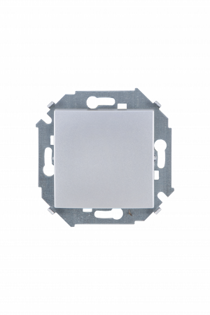 Simon 15 Алюминий Переключатель 1-клавишный, 16А, 250В, винт.зажим