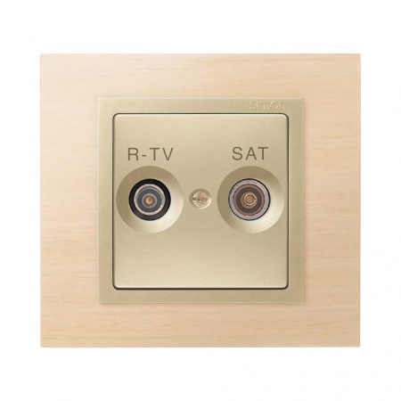 Simon 82 Шампань Накладка розетки TV 1-ая (символ TV-SAT)