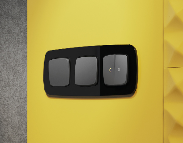 Рамка OMEGA Radian (Черный Стекло закаленное натуральное) 4-ая OF350804