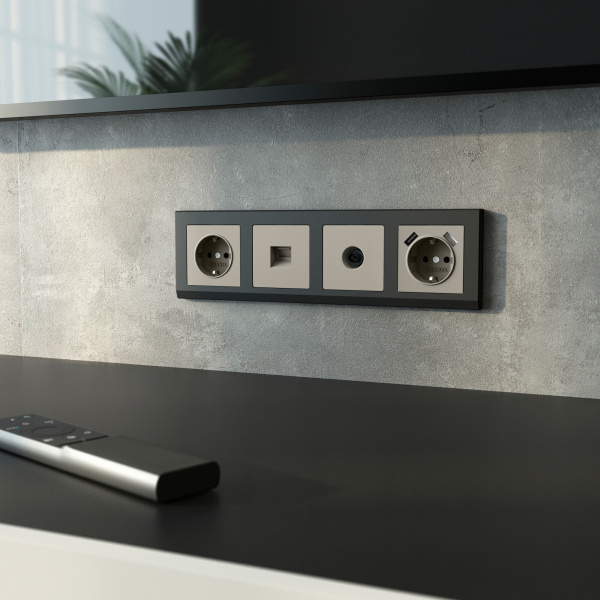 ТВ-розетка оконечная (дымчатый) W1283004 ТВ-розетка оконечная (дымчатый) W1283004