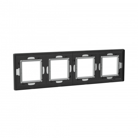 DKC Avanti Серый Алюминий Рамка 8 модулей