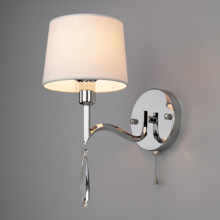 Настенное бра с абажуром 10127/1 хром Eurosvet Madera