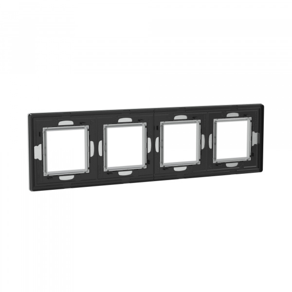 DKC Avanti Серый Алюминий Рамка 8 модулей